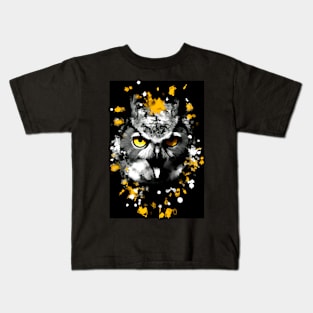 Owl with orange eyes Kids T-Shirt